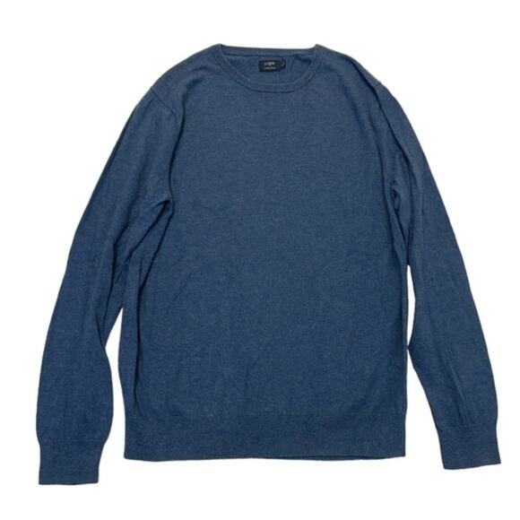 J. Crew Sweater blue crewneck harbor cotton men’s Size Large - Picture 1 of 7